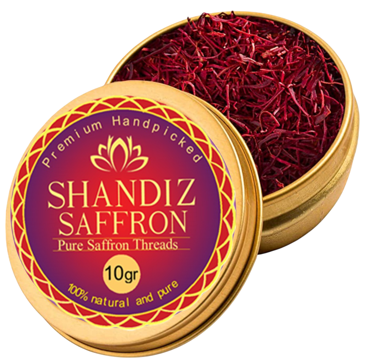 Shandiz Saffron, Pure Super Negin, All Red Saffron Threads, No Preservative, Non-GMO Verified, Saffron Spice use on Rice, Risotto, Tea’s, Pollo, Salmon, and Desserts, and used on all Culinary