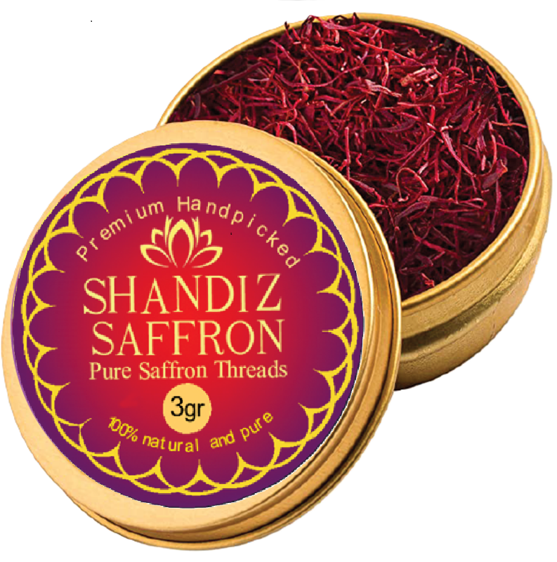 Shandiz Saffron, Pure Super Negin, All Red Saffron Threads, No Preservative, Non-GMO Verified, Saffron Spice use on Rice, Risotto, Tea’s, Pollo, Salmon, and Desserts, and used on all Culinary