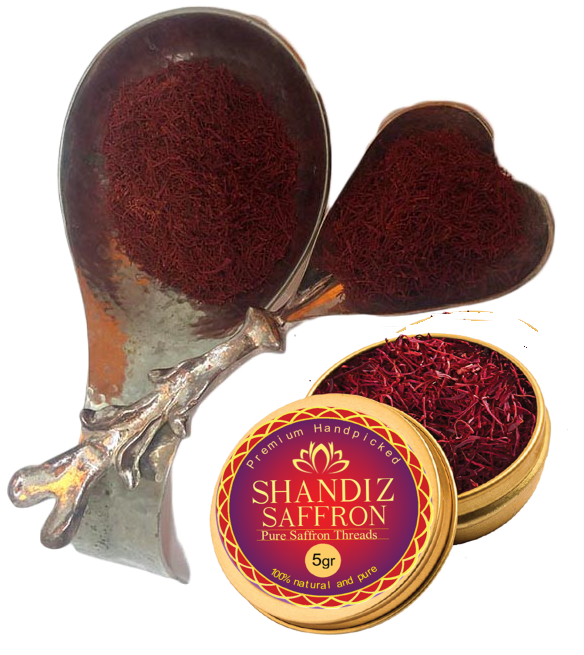 Shandiz Saffron, Pure Super Negin, All Red Saffron Threads, No Preservative, Non-GMO Verified, Saffron Spice use on Rice, Risotto, Tea’s, Pollo, Salmon, and Desserts, and used on all Culinary
