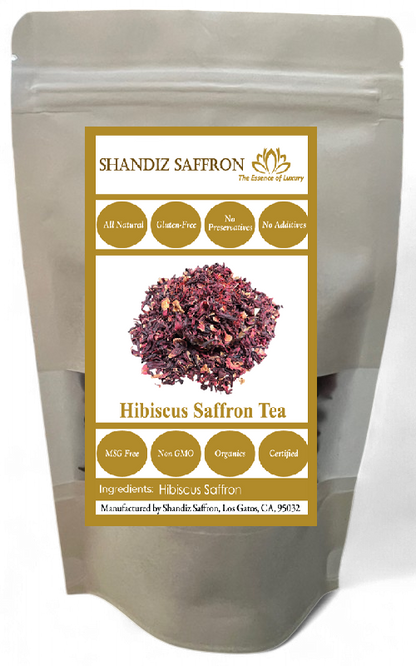Shandiz Saffron Hibiscus Flower Whole Organic Tea
