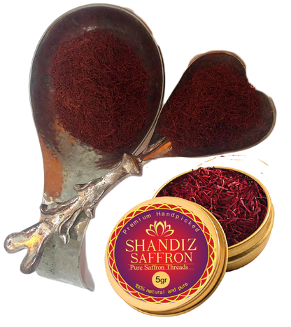 Shandiz Saffron, Pure Super Negin, All Red Saffron Threads, No Preservative, Non-GMO Verified, Saffron Spice use on Rice, Risotto, Tea’s, Pollo, Salmon, and Desserts, and used on all Culinary